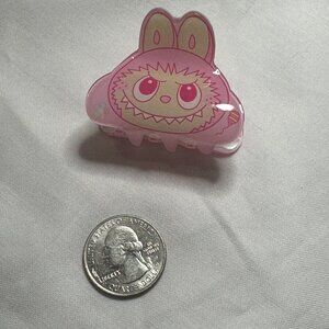 Mini Monster Hair Claw Clip, Pink Monster, 2 inches Wide